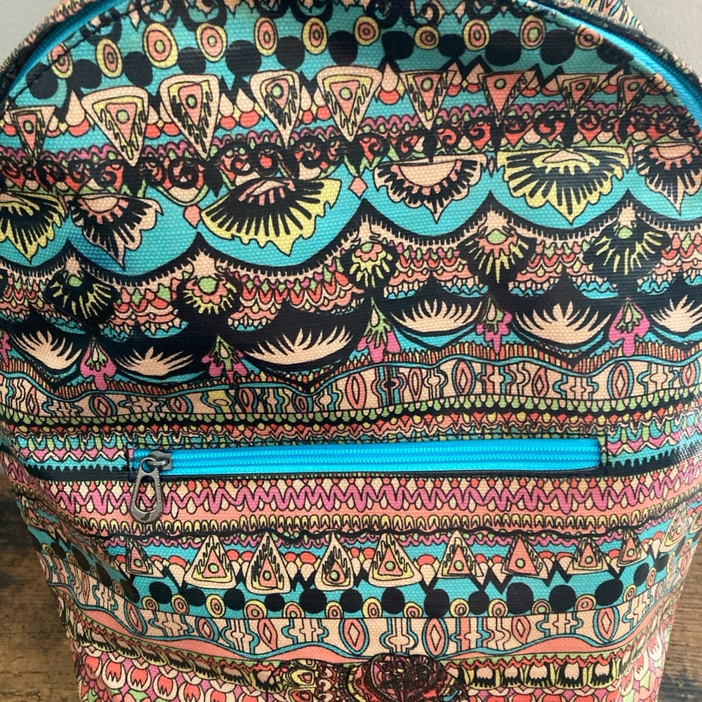 NWT SAKROOTS Multicolor Coated Canvas Large Cargo Backpack - Picture 4 of 13